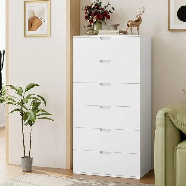 White 5 Drawer Dresser L63454