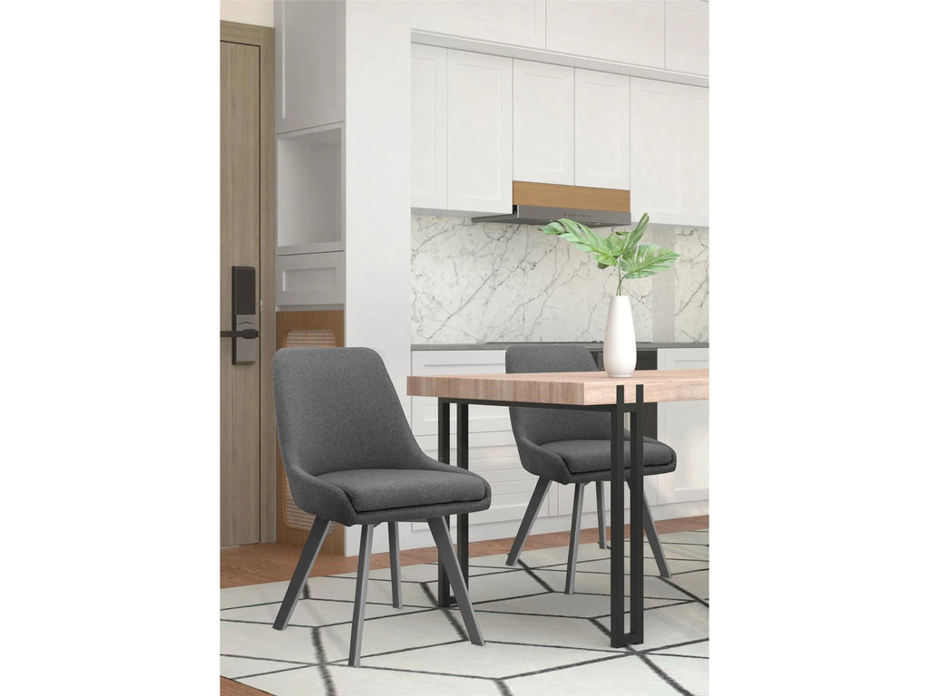 Kent Dining Table with Black Metal Legs, Wild Oak X960074