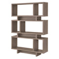 3-tier Geometric Bookcase Weathered Grey E9516