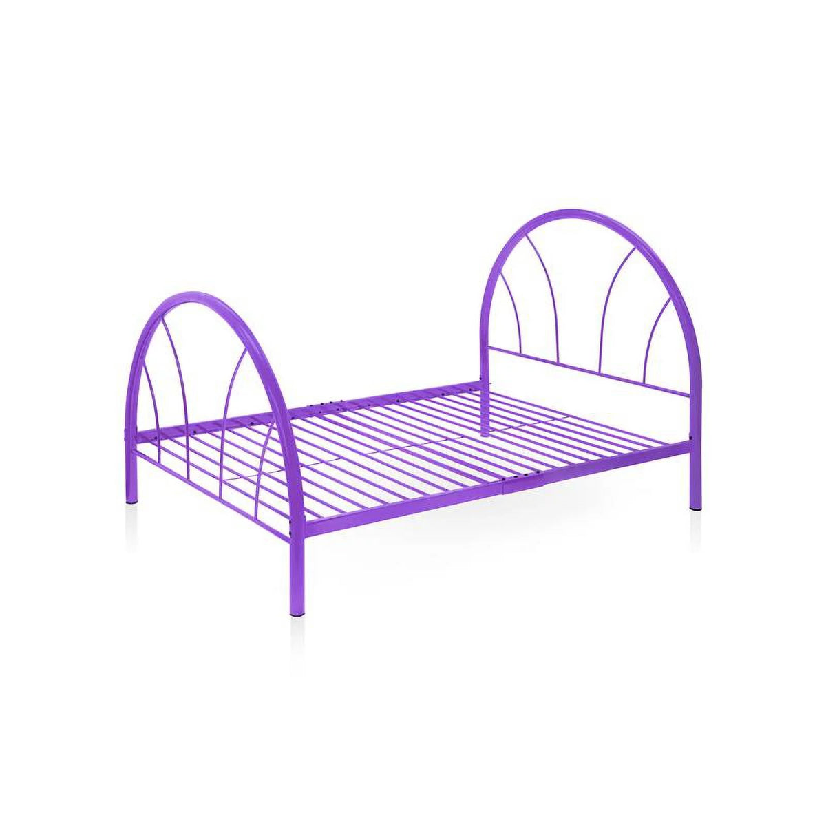 Purple Contemporary Metal Platform Full Bed O77428