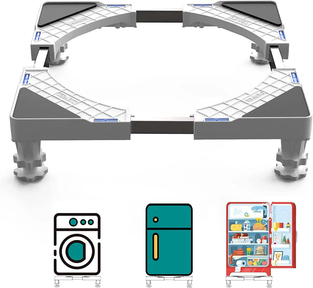 Adjustable Mini Fridge Stand with 4 Heavy Duty Feet White K839