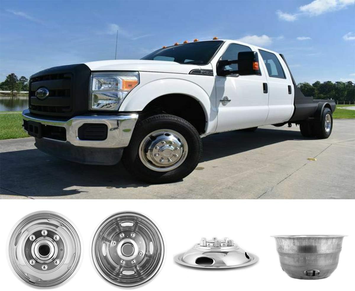 19.5 Polished Stainless Steel 8 Lug Wheel Simulators E569