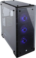 Black Mid-Tower Case with 3 RGB Fans and Tempered Glass D424673