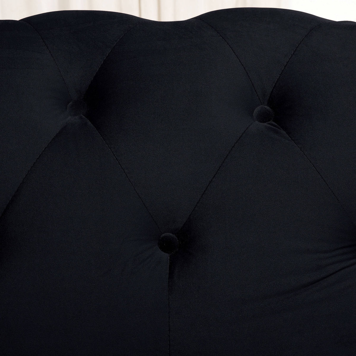 Black Tufted Fabric Chair F3468