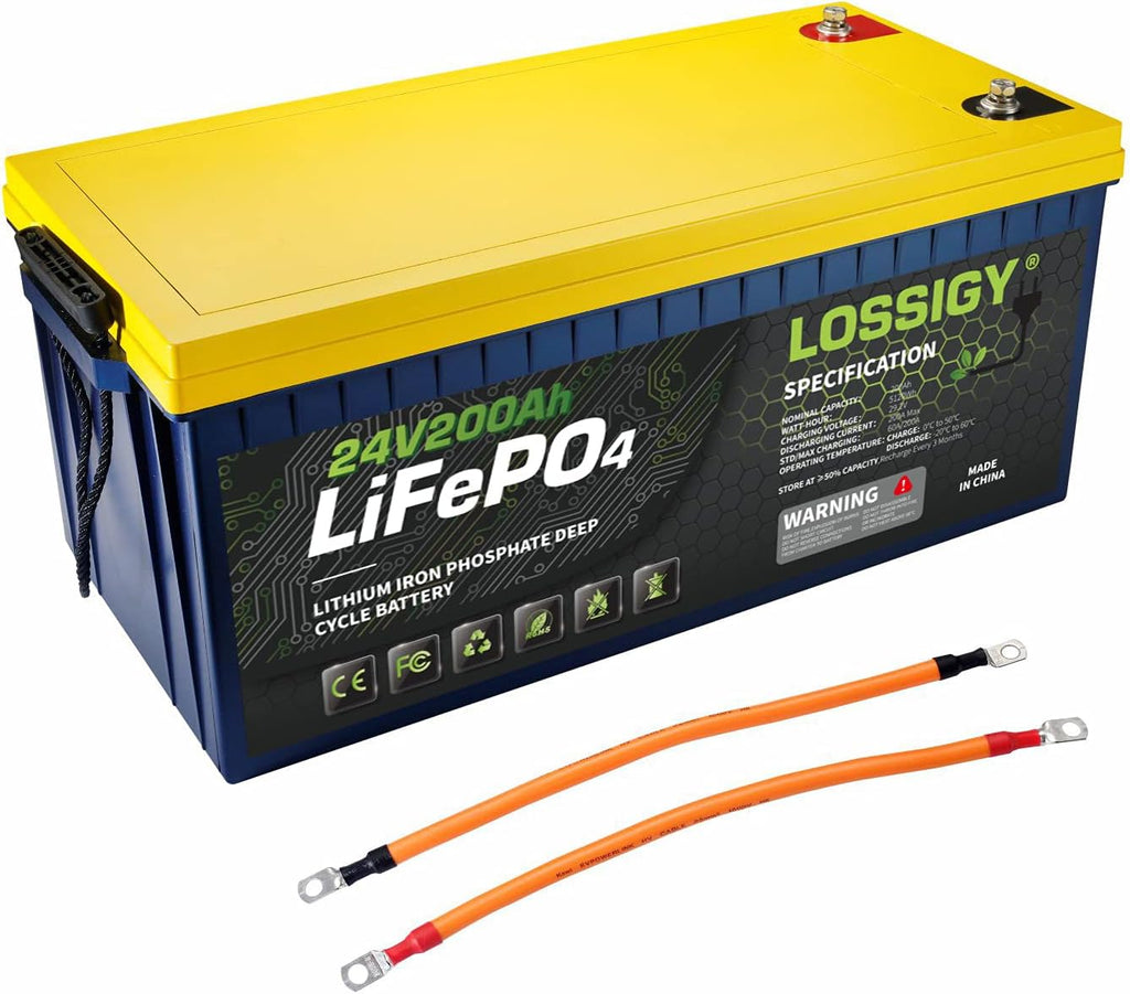 12V 200Ah LiFePO4 Lithium Battery with 100A BMS T586378