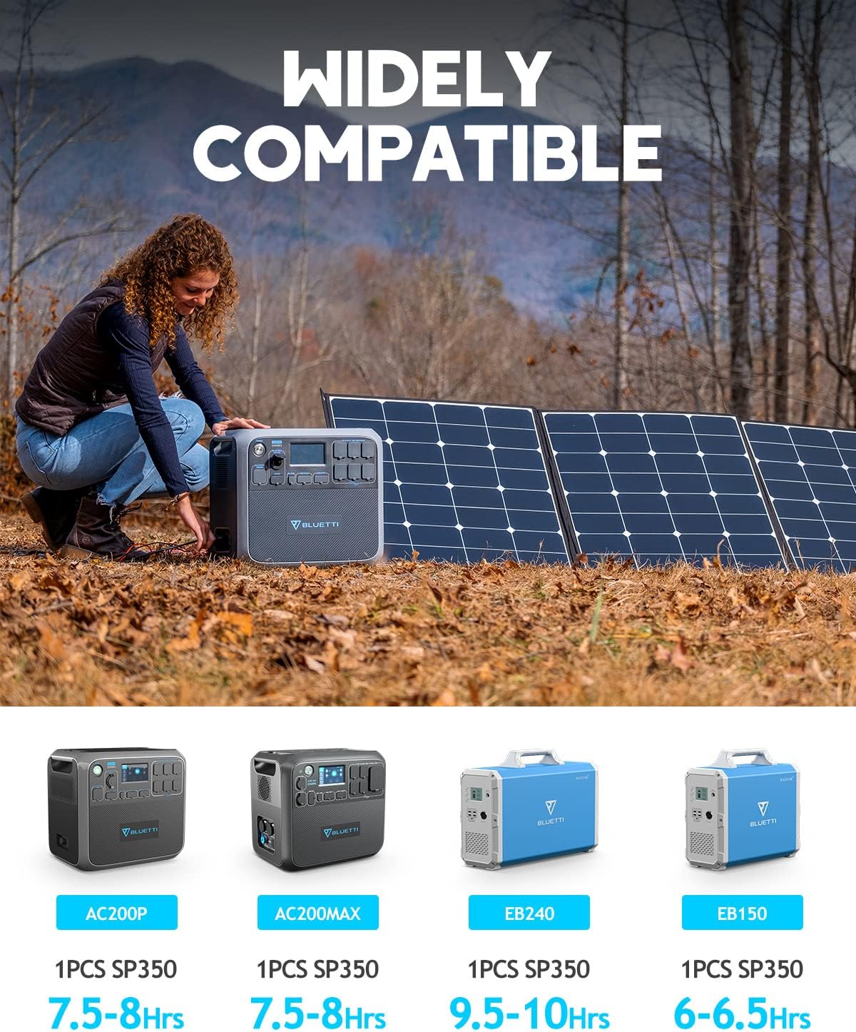 350W Foldable Solar Panel with Adjustable Kickstand B25186