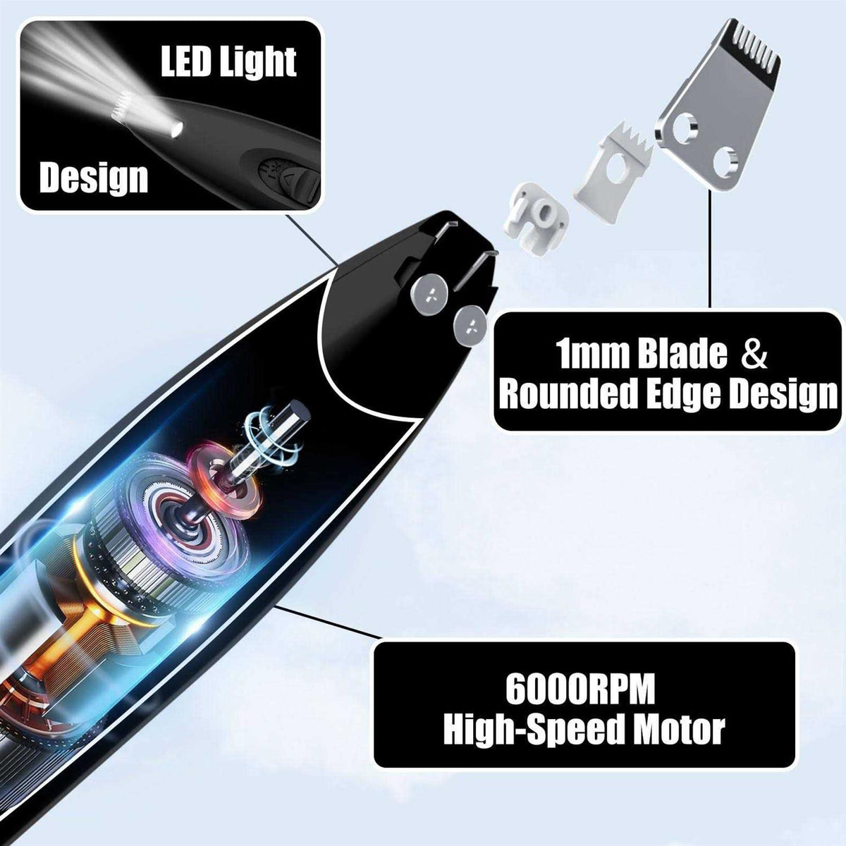 Cordless Rechargeable Dog Paw Trimmer Z6438