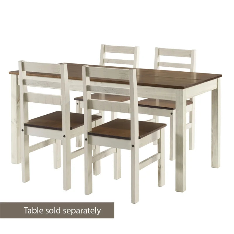 Distressed White Dining Chairs Set of 2 M9916