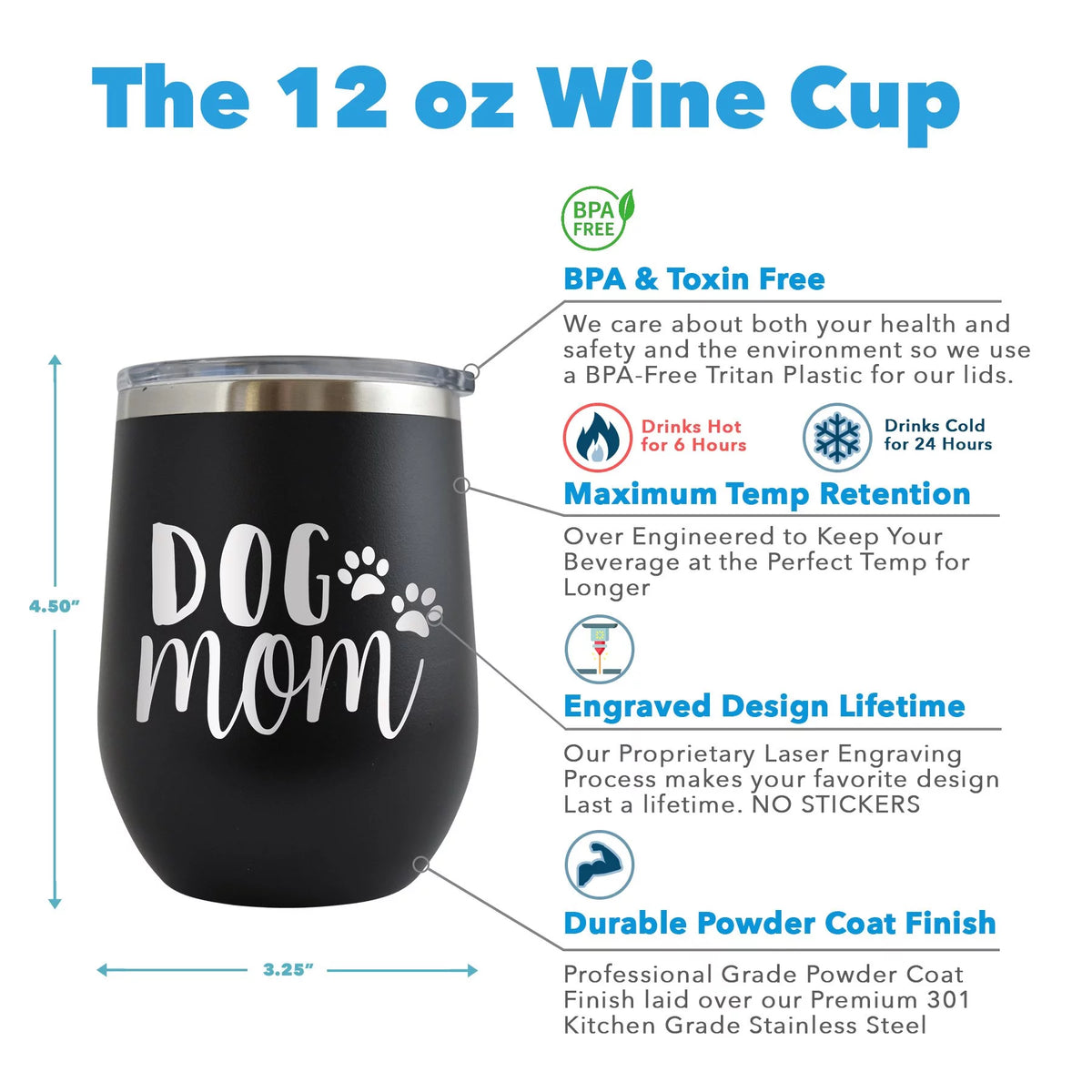 Engraved 12 oz Red Wine Cup Z374178