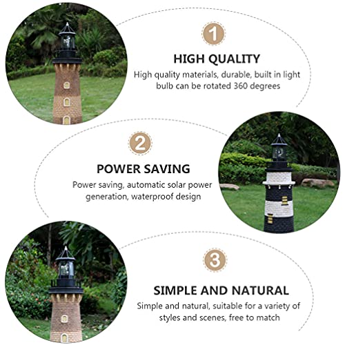 Solar Rotating Lighthouse Lamp E2907