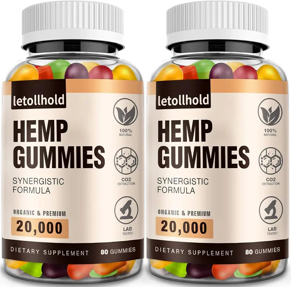 Natural Hemp Gummies Oil Extract 2Pack E56121