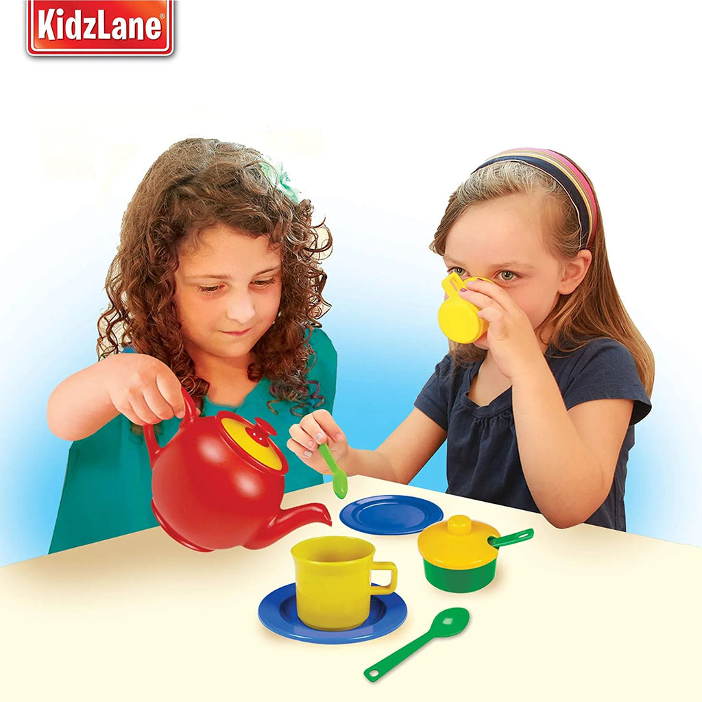 15 Pc Plastic Play Tea Set U5383