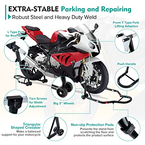 Motorcycle Rear Wheel Lift Stand Red K855487