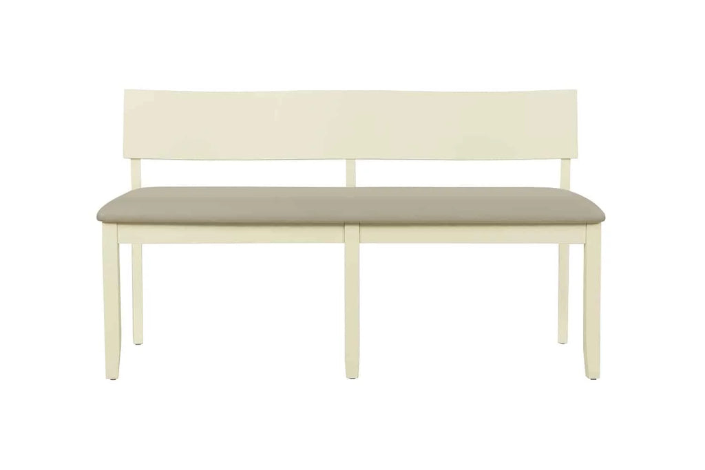 Wood & Faux Leather Dining Height Bench Z6239
