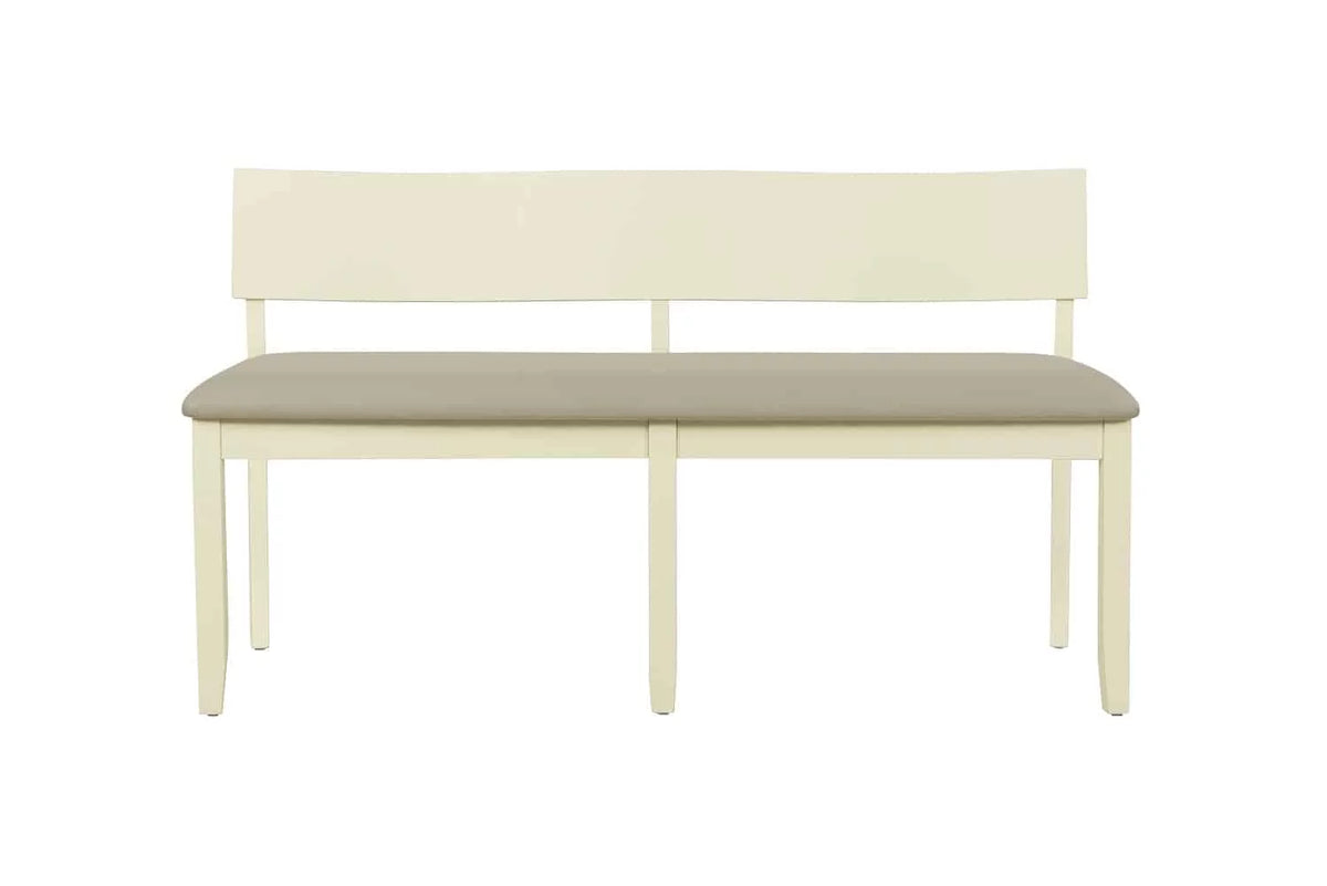 Wood & Faux Leather Dining Height Bench Z6239