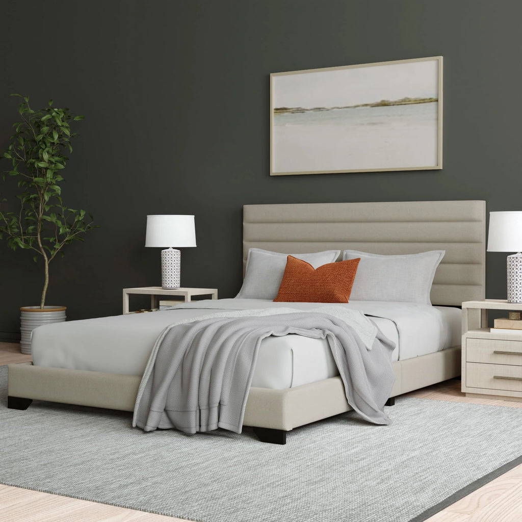 Charcoal Upholstered Queen Platform Bed U930896
