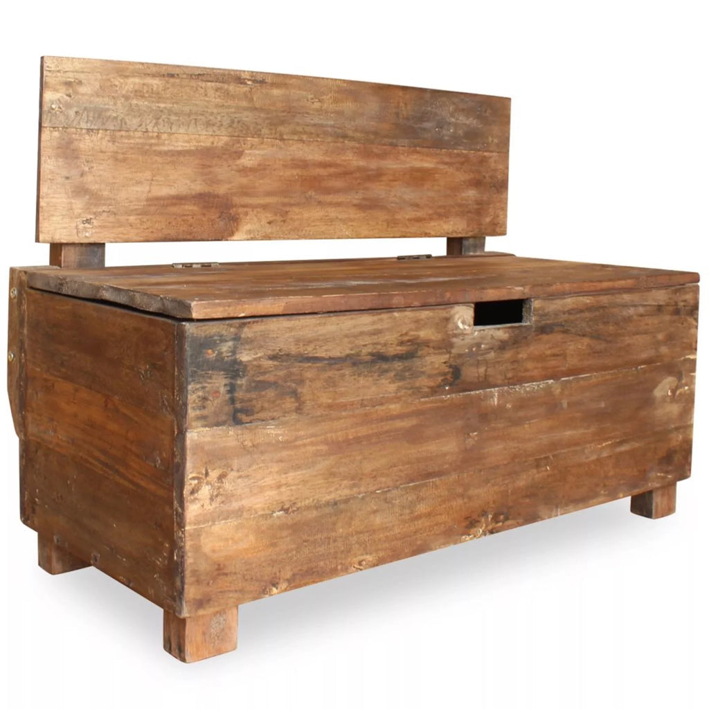 Solid Reclaimed Wood Storage Bench C856002