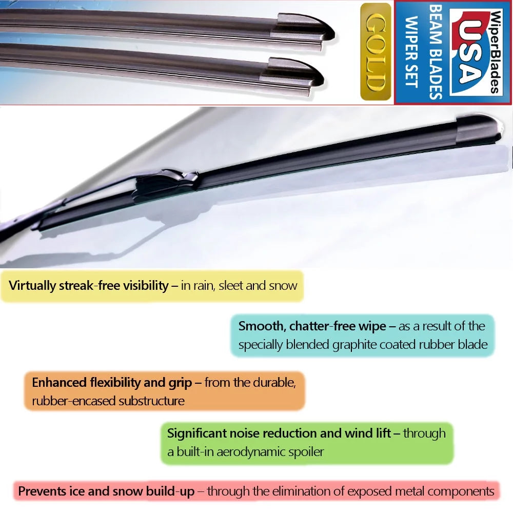 Toyota Yaris Beam Wiper Blades Set of 2 X384