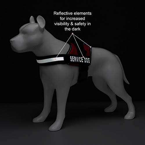 Service Dog Vest with Hook and Loop Straps and Detachable Backpacks in 7 Sizes Q788