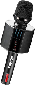 Black Wireless Bluetooth Karaoke Microphone F3535