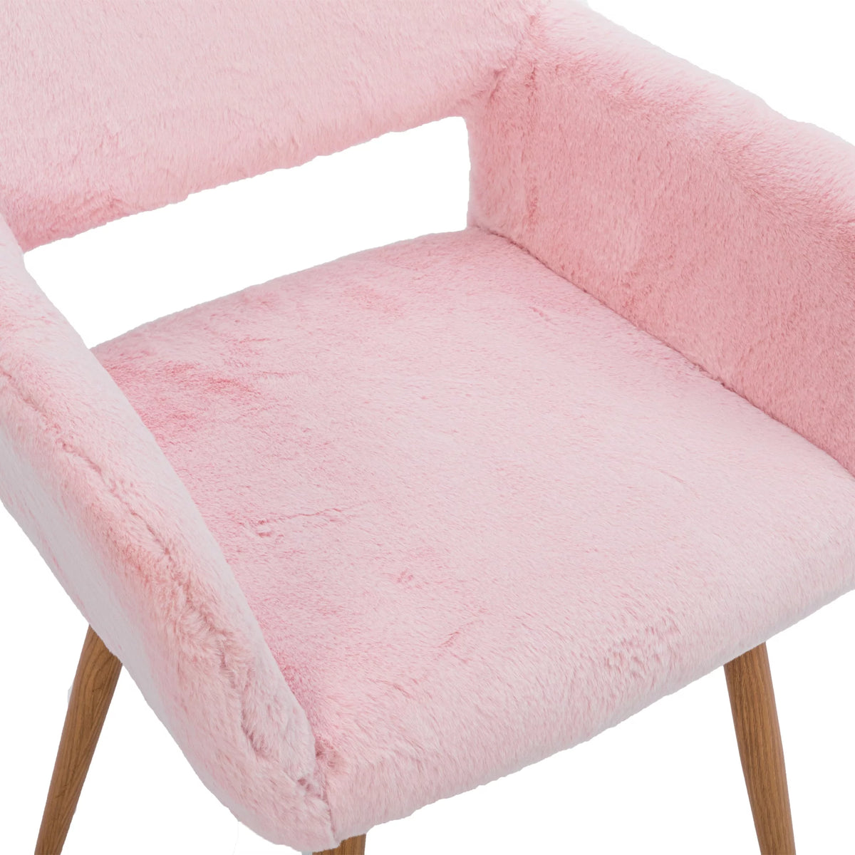 Faux Fur Dining Chairs with Steel Leg Q207691