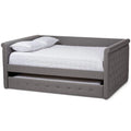Grey Tufted Full Daybed with Trundle C666830