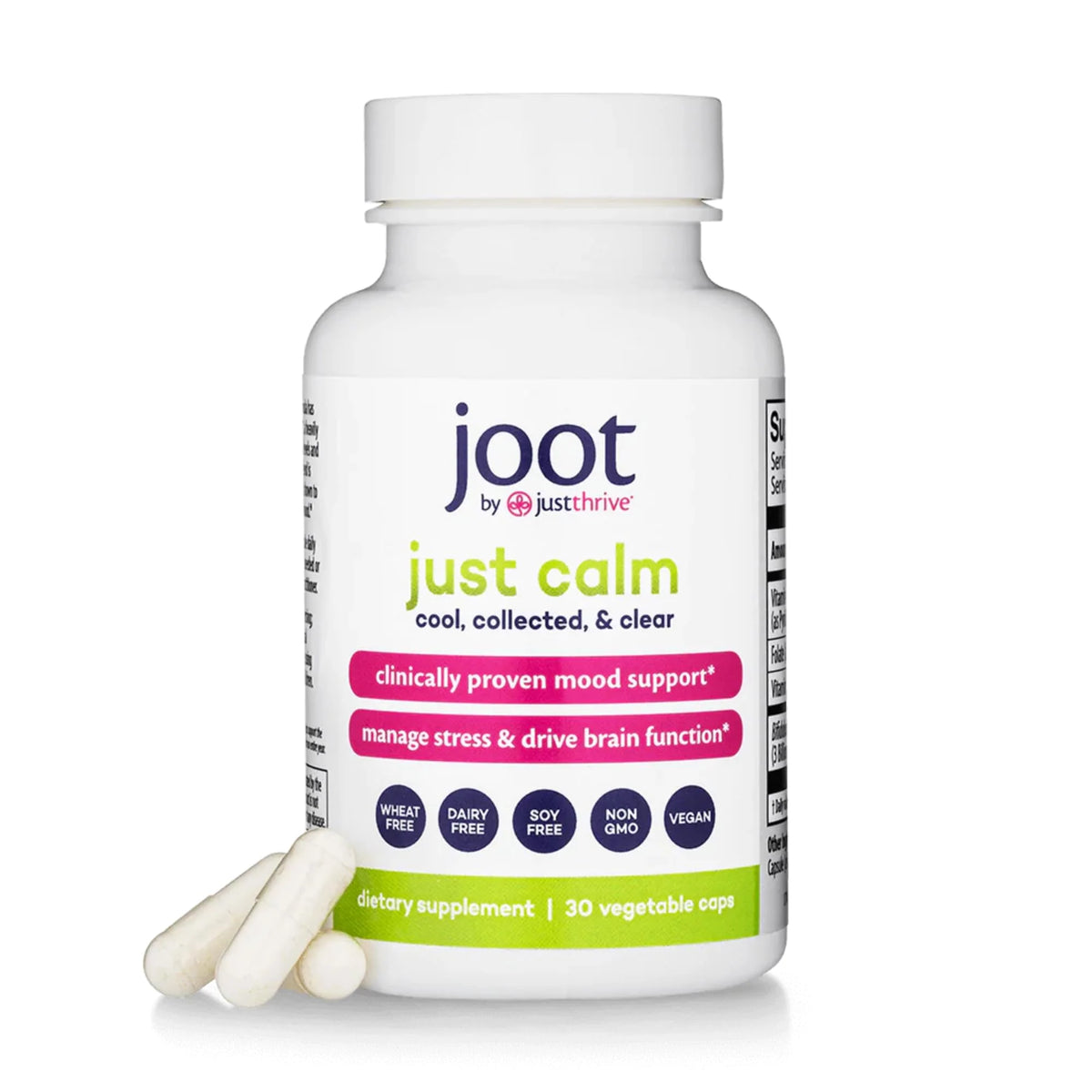 Calming Memory and Mood Support Supplement Vegan 30 Capsules E280