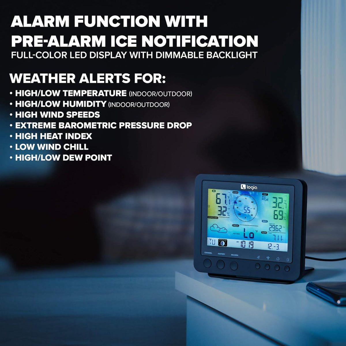 5-in-1 Wi-Fi Weather Station with Indoor/Outdoor Remote Monitoring X1140