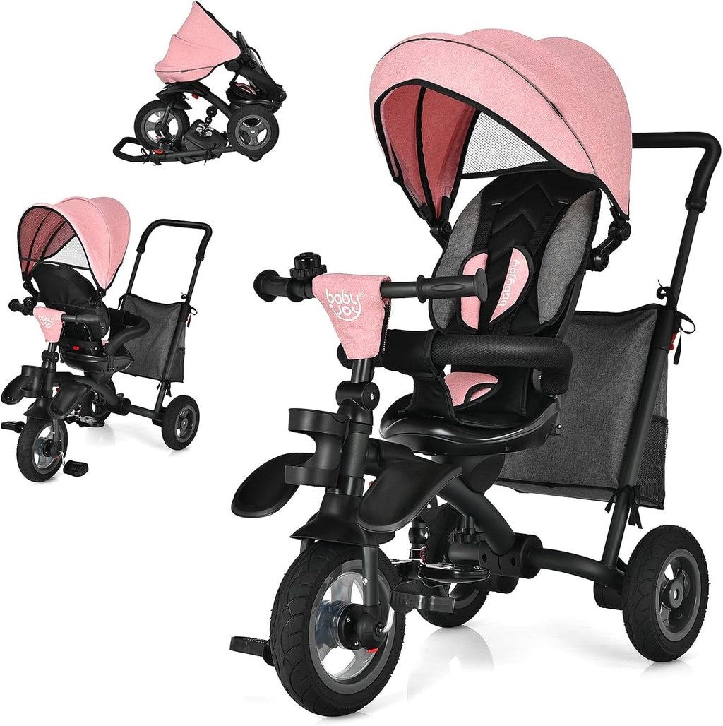 7 in 1 Folding Toddler Tricycle with Canopy O2477