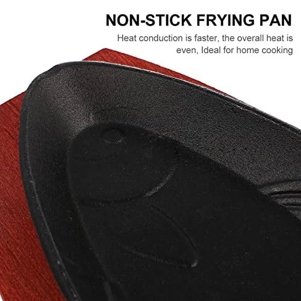 Cast Iron Fish Shaped Frying Pan with Wood Base J88949