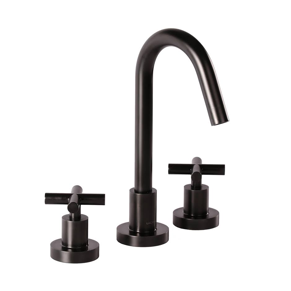 Widespread Bathroom Faucet with Drain Assembly Matte Black O803158