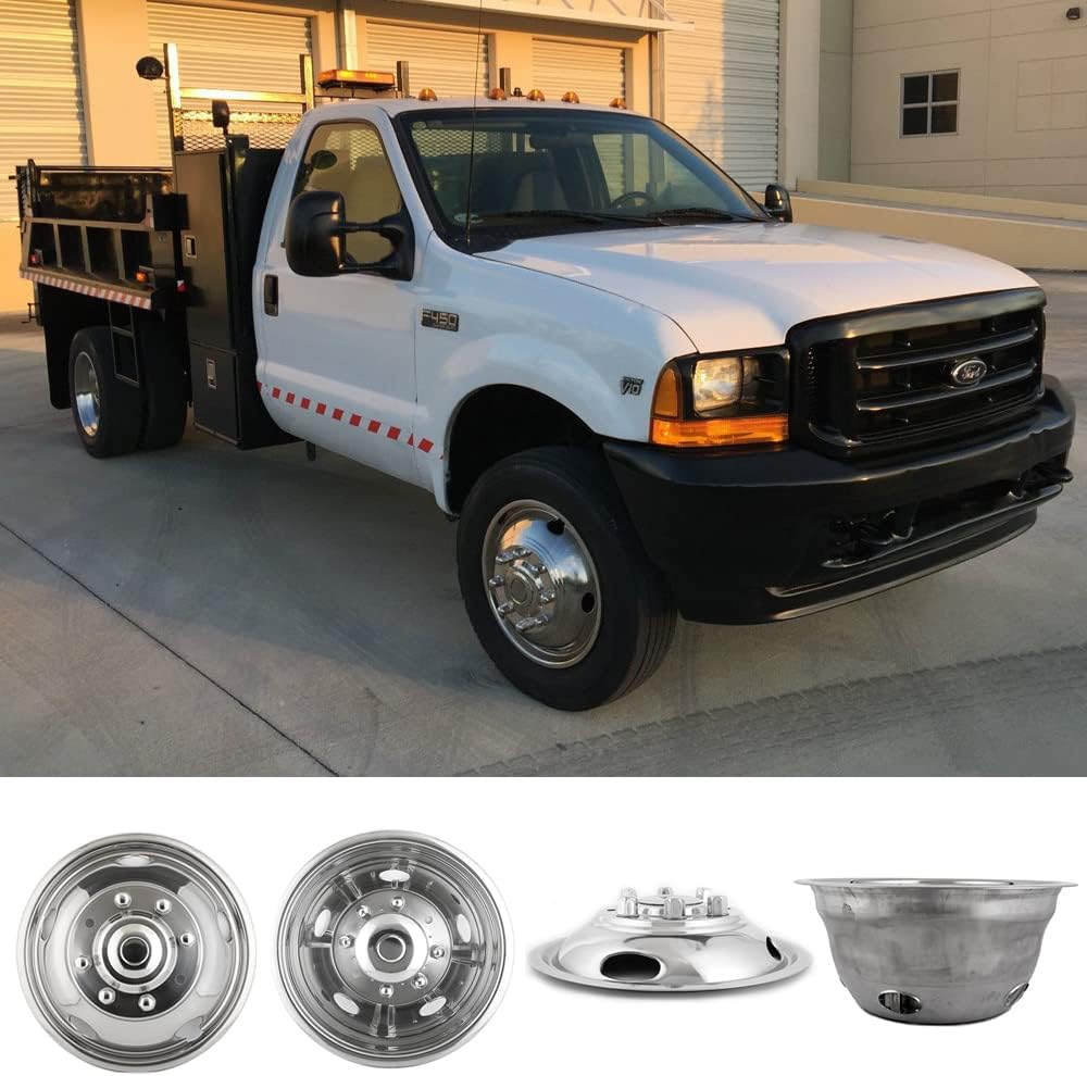 19.5 Polished Stainless Steel 8 Lug Wheel Simulators E569