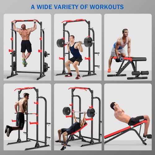 Power Cage Squat Rack with Bench L276913