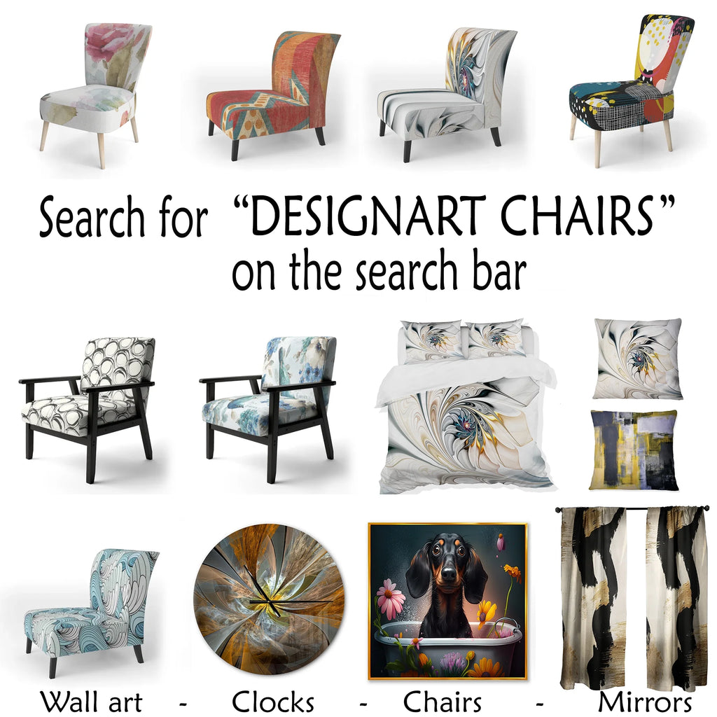 Emerald And Pink Marbled Accent Chair F763754