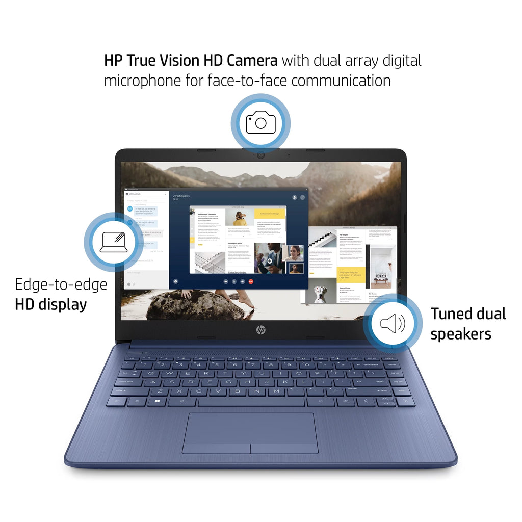 14" Laptop, Intel Celeron N4120, 4GB RAM, 64GB eMMC, Blue S17385