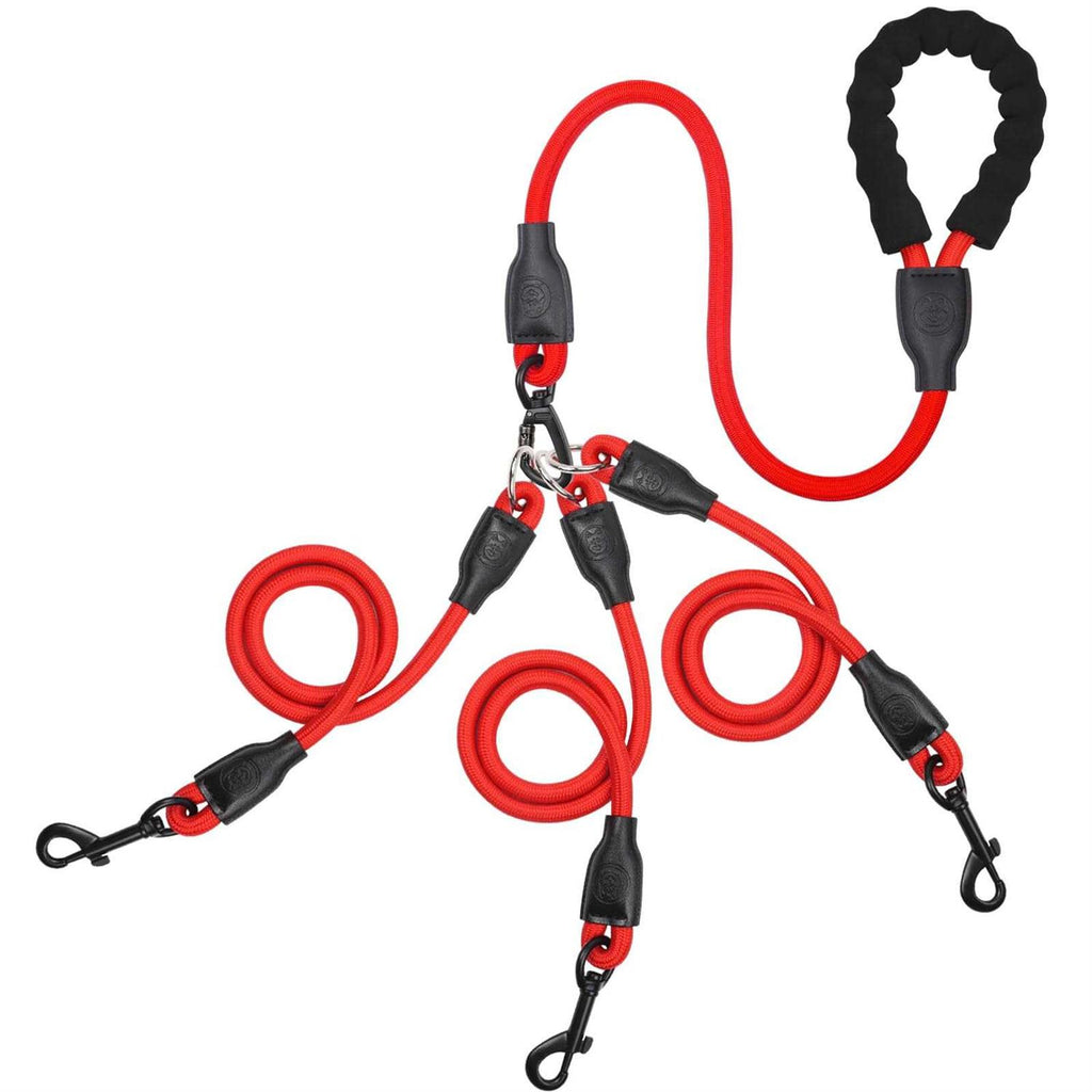 Heavy Duty 3 Way No Tangle Dog Leash with Padded Handle O420637