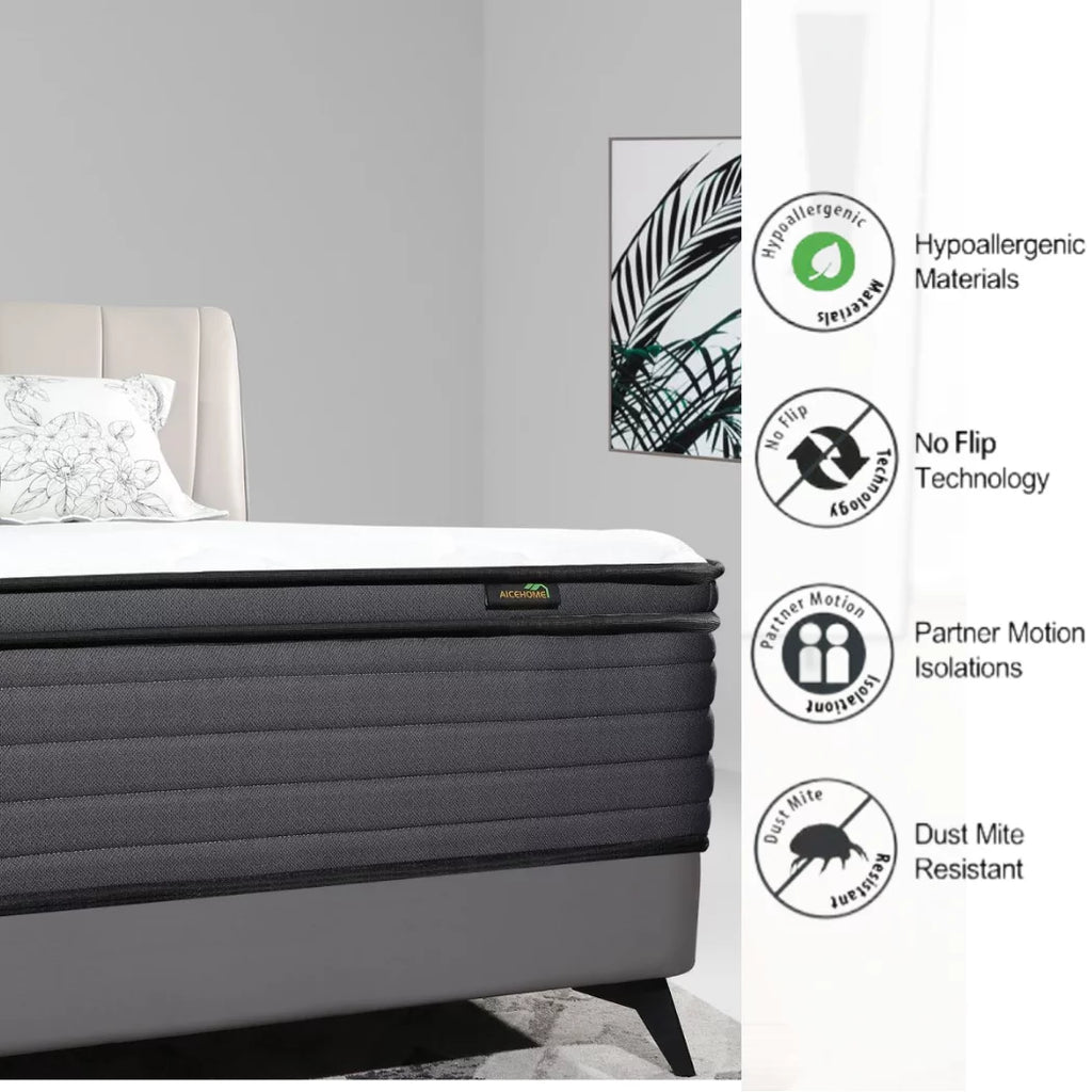 10 Gel Memory Foam Innerspring Hybrid Twin Mattress D7627