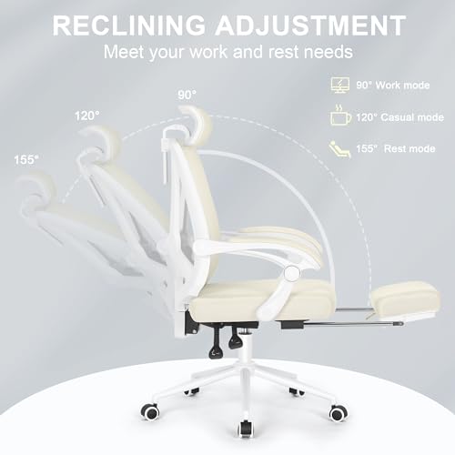 Ergonomic Office Chair with Footrest and Adjustable Lumbar Support V77411