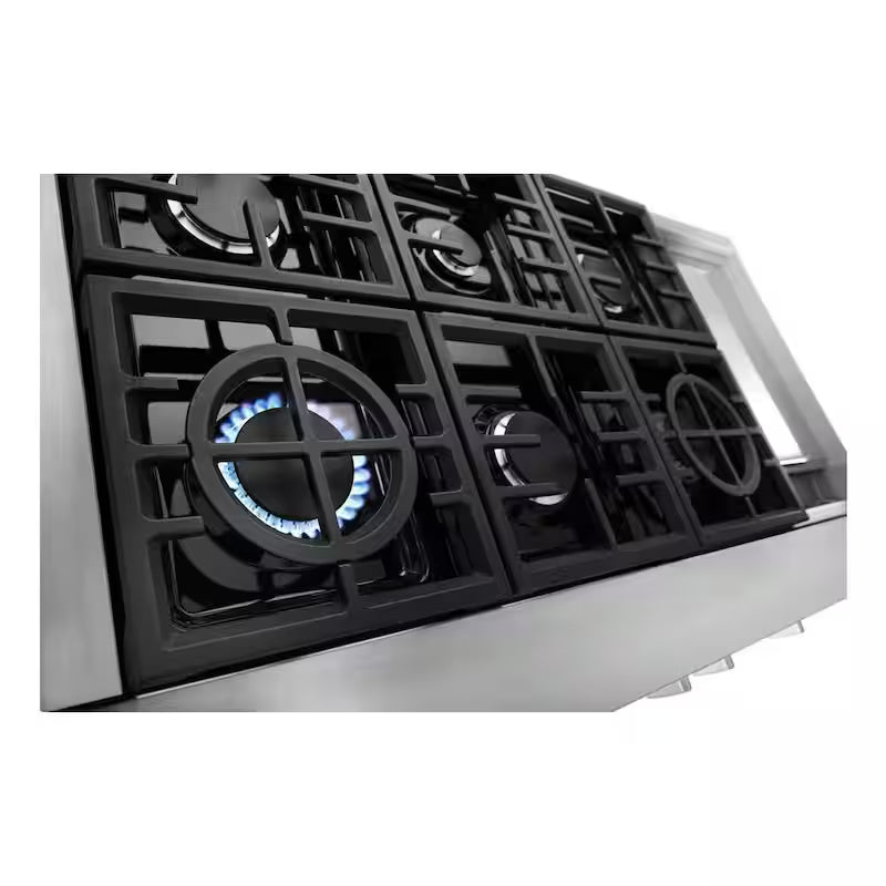 Gas Commercial Cooktop with 6-Burners in Stainless Steel W1845