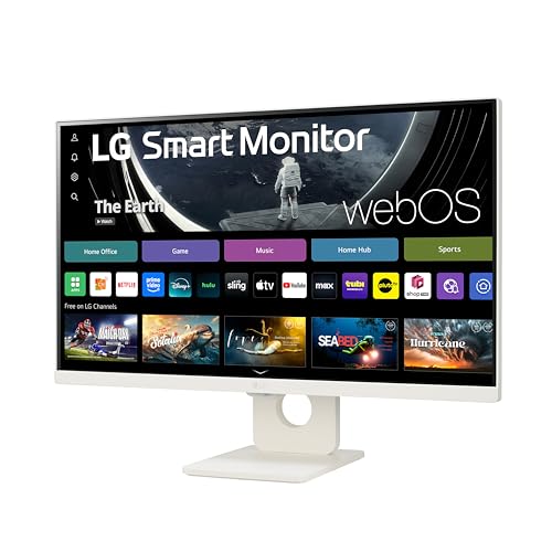27-Inch FHD IPS Smart Monitor with Built-in Speakers, White R2827