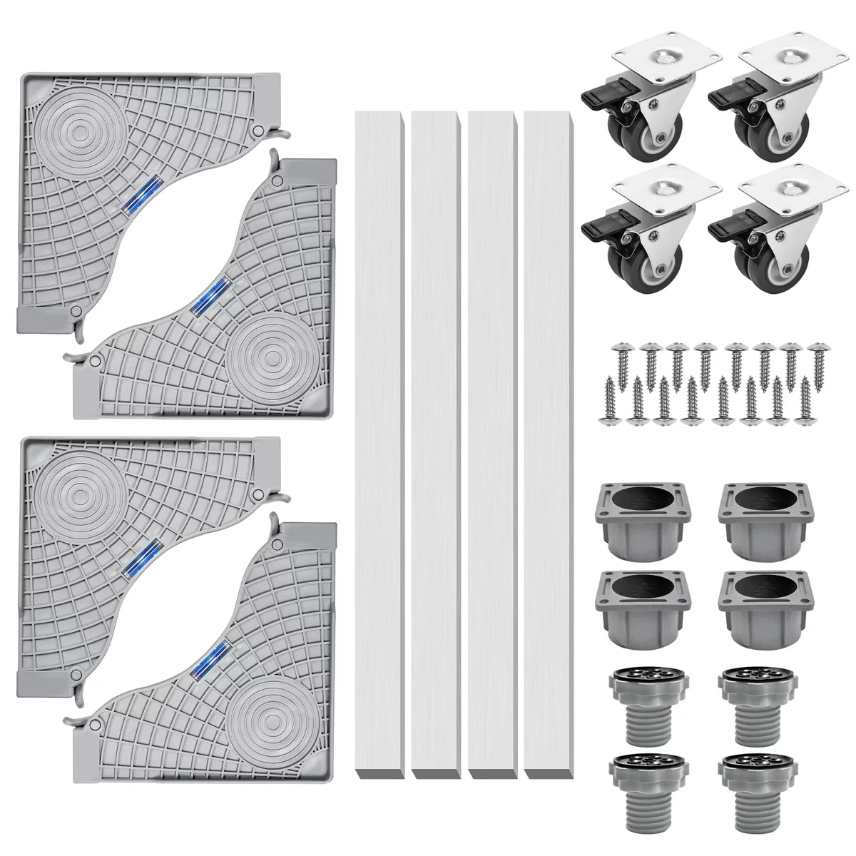 Adjustable Washing Machine and Dryer Stand with 4 Lifting Feet S9137