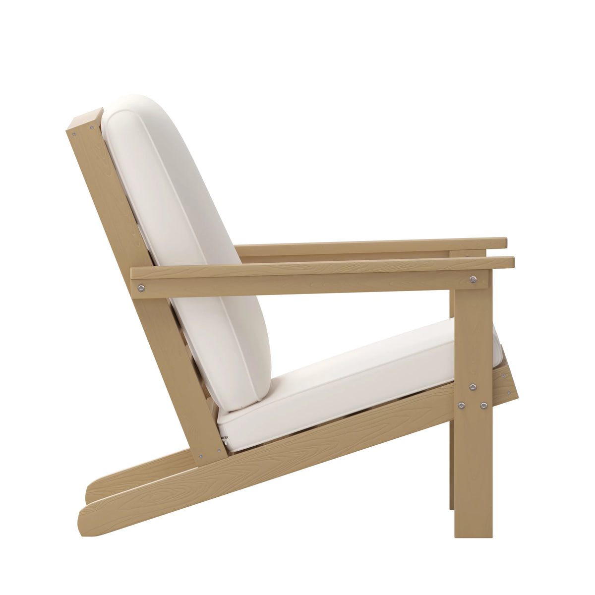 All-Weather Poly Resin Adirondack Chair with Cushions K416657