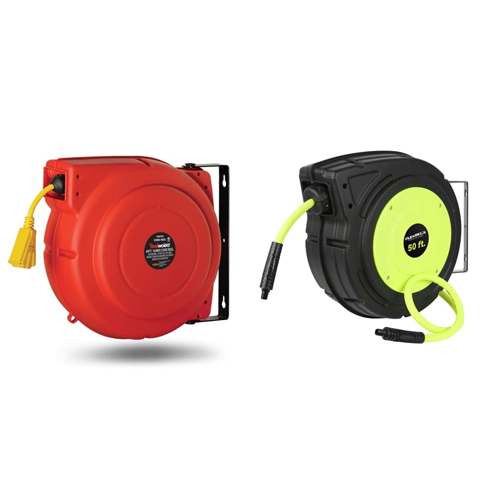 Retractable 12AWG x 65' Foot Heavy Duty Extension Cord Reel E590