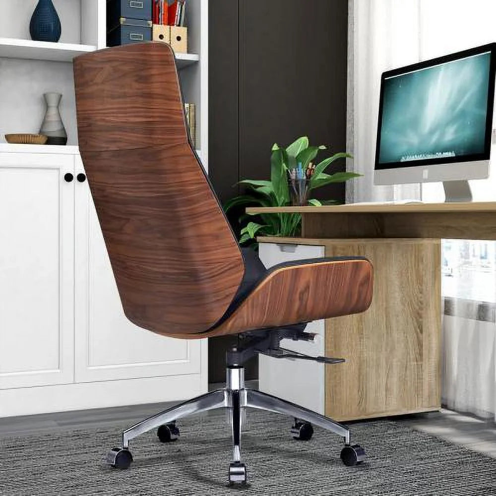 Black Genuine Leather Office Chair C757020