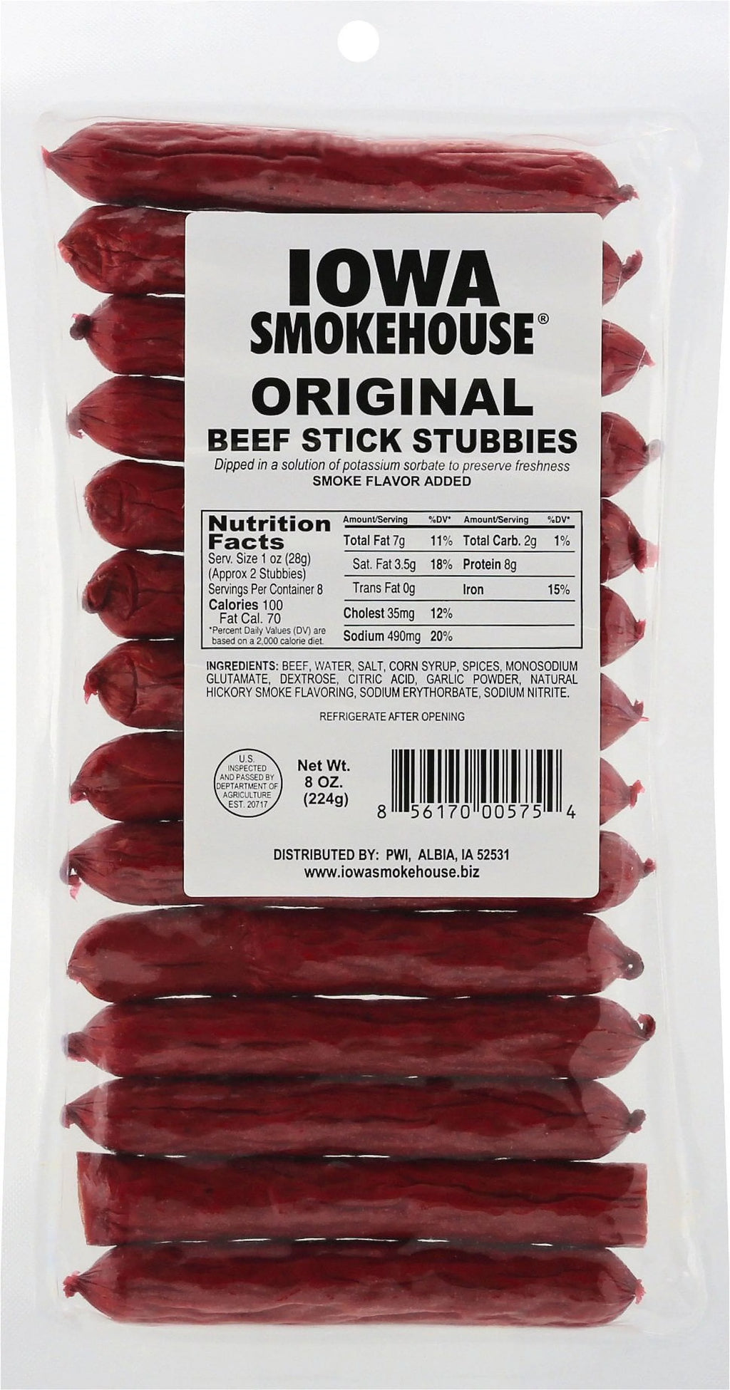 8 oz Original Flavor Beef Stick Stubbies Pack of 12 S334569