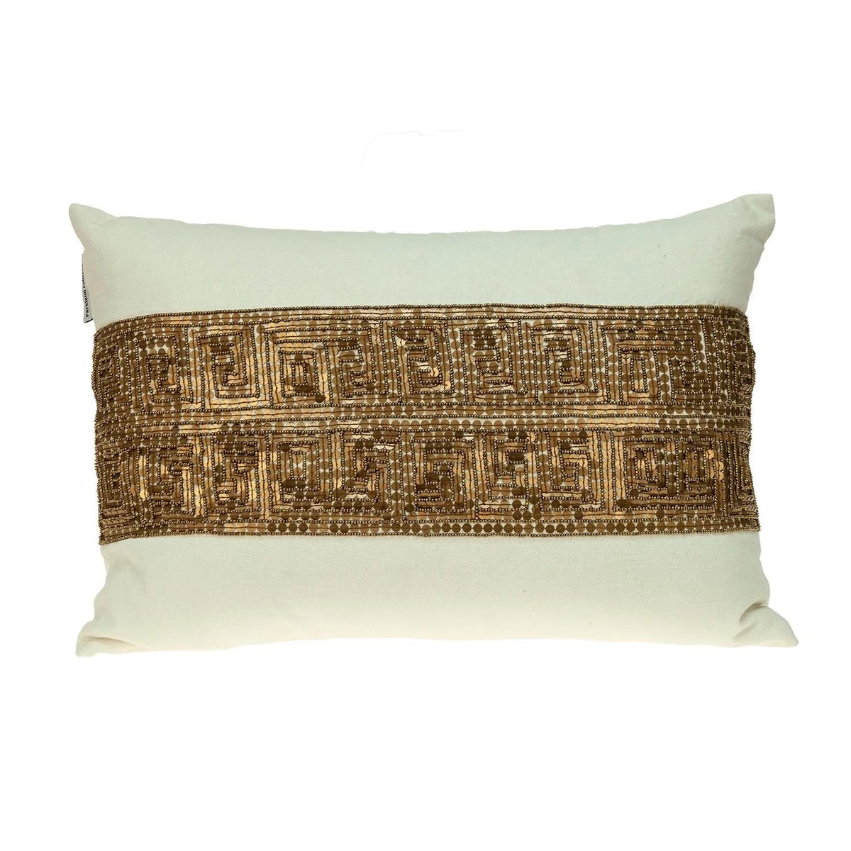 Off White Lumbar Throw Pillow C744