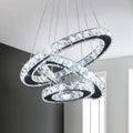 LED 3 Rings Crystal Chandelier Pendant Light J52312