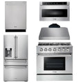 36 Gas Range, Range Hood, Microwave, Refrigerator with Water and Ice Dispenser, Dishwasher G103805