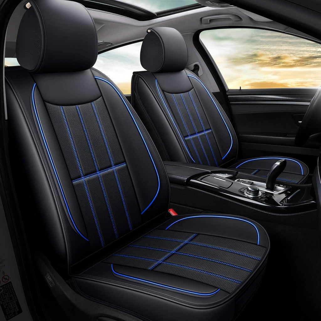 Leather Car Seat Covers Front Pair V3345