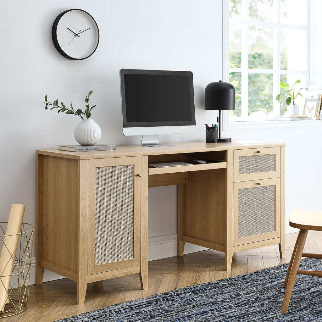 Oak Office Desk Y469